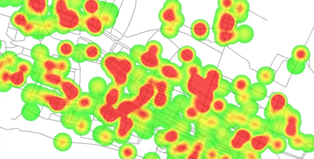 راهکار نقشه تردد مشتریان (نقشه حرارتی)